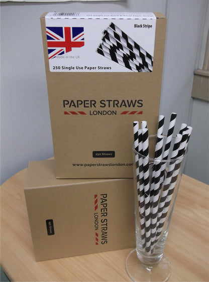 The Northern Line - Black Stripe Paper Straw