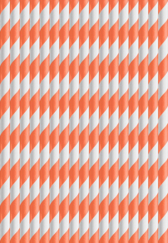 The East London Line - Orange Stripe Paper Straw