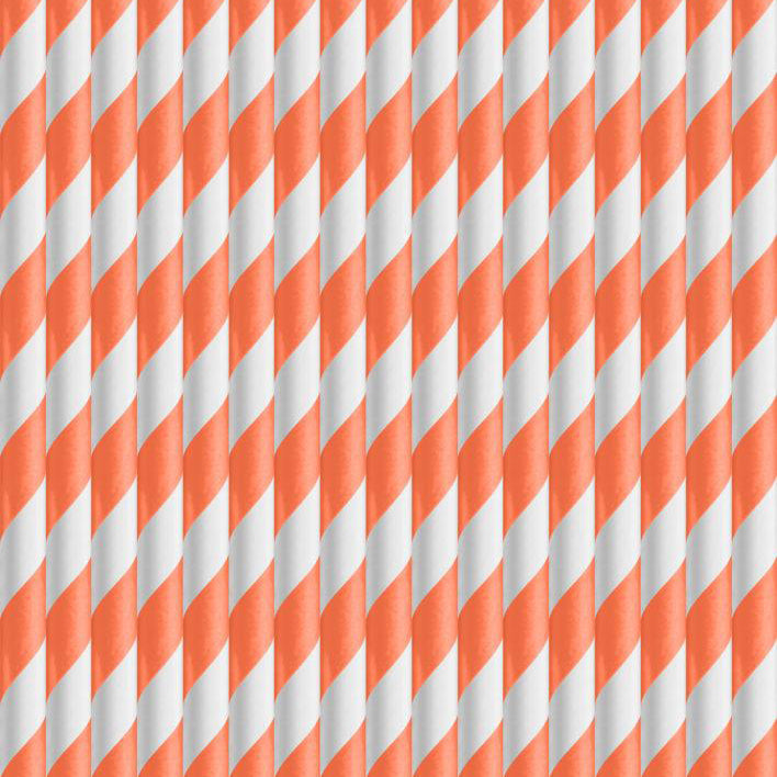 The East London Line - Orange Stripe Paper Straw