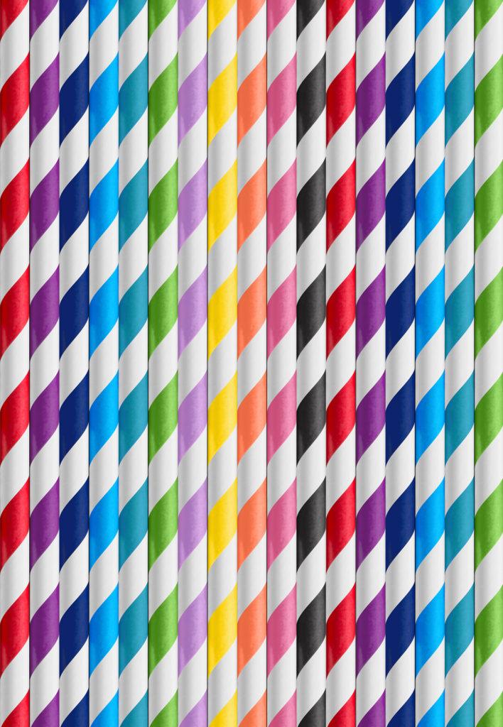 The Tube Map Long - Mix Colour Paper Straw