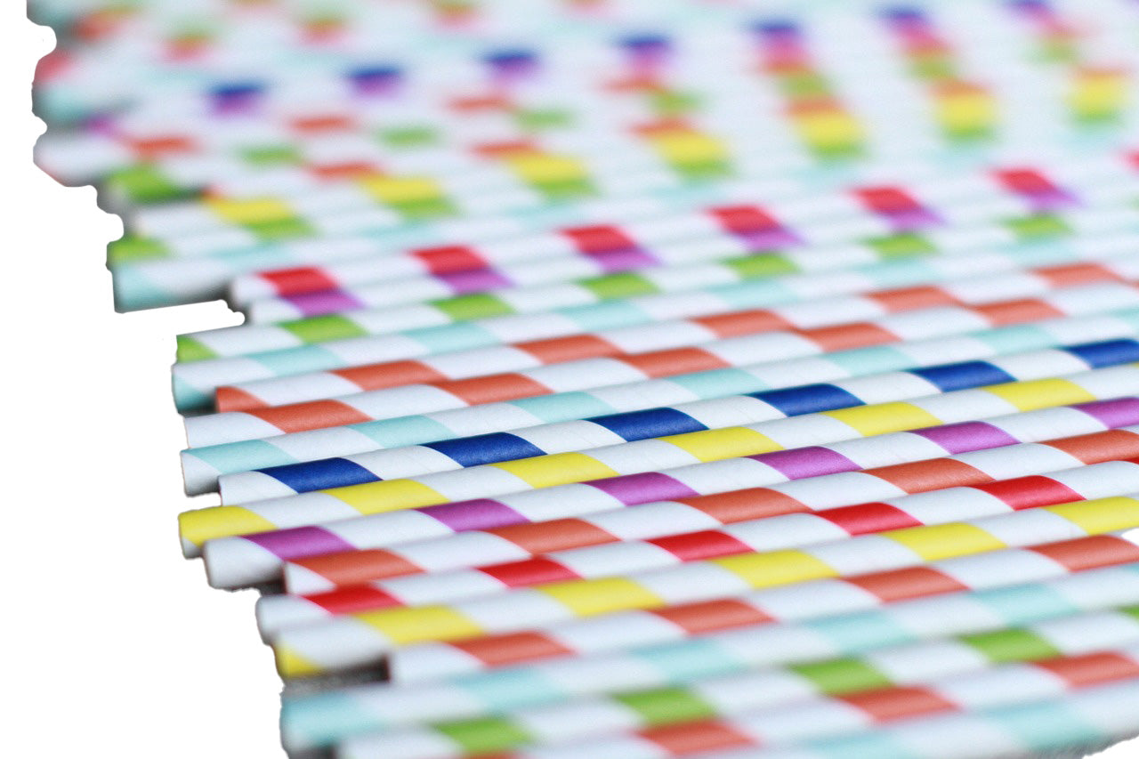 The Tube Map Long - Mix Colour Paper Straw