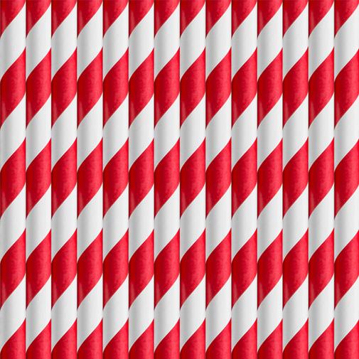 The Central Line - Red Stripe Paper Straw