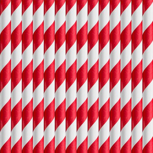 The Central Line - Red Stripe Paper Straw