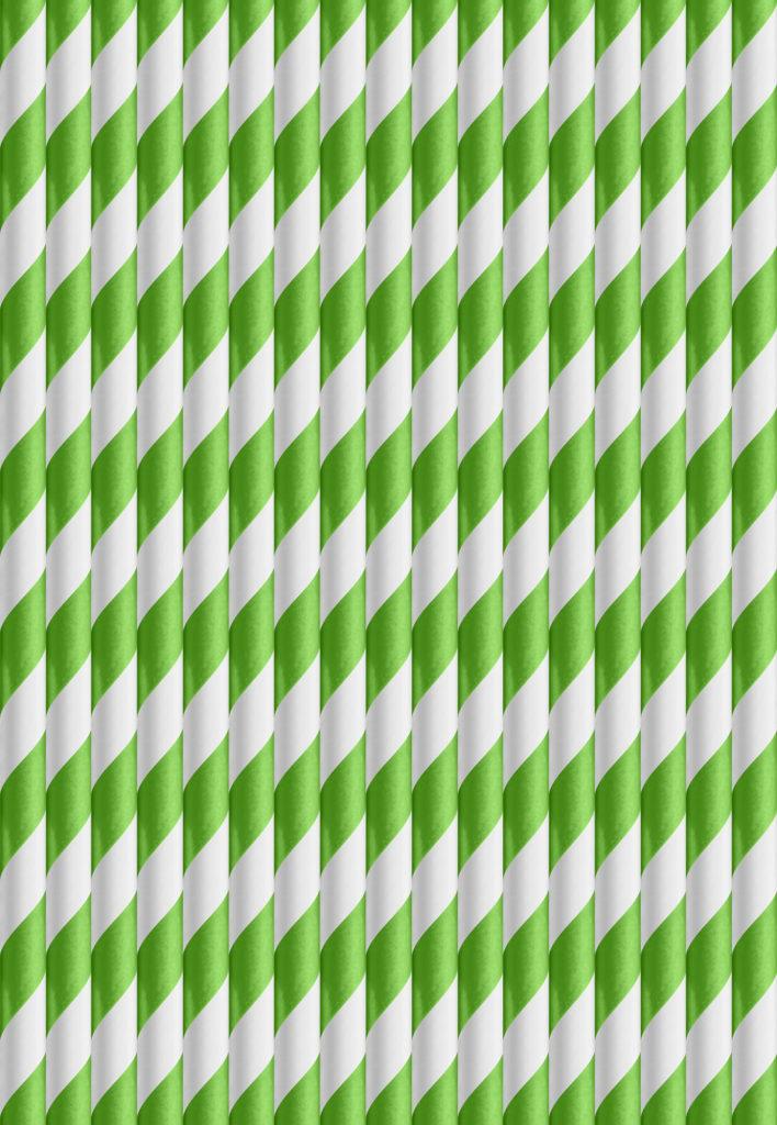 The District Line - Green Stripe Paper Straw