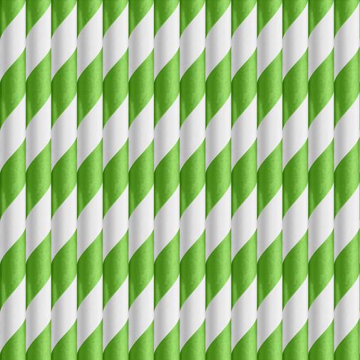 The District Line - Green Stripe Paper Straw