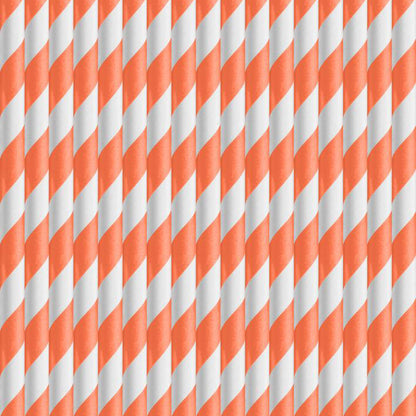 The East London Line - Orange Stripe Paper Straw