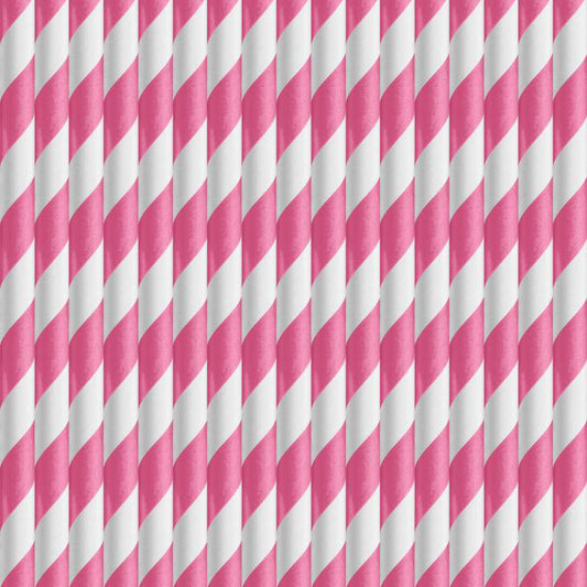 The Hammersmith & City Line - Pink Stripe Paper Straw