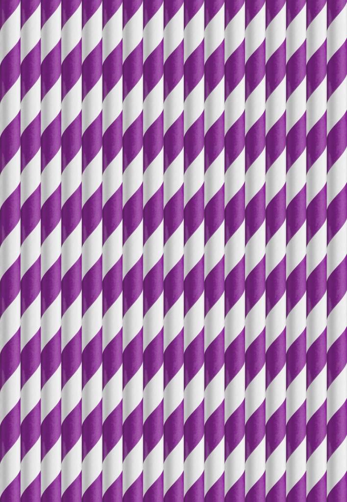 The Metropolitan Line - Purple Stripe Paper Straw