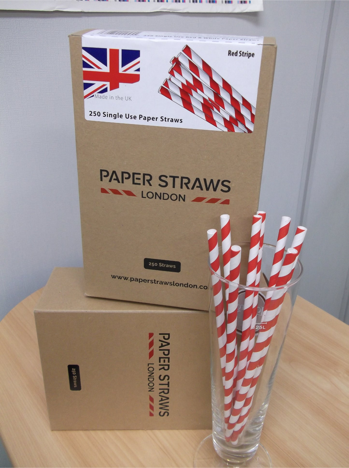 The Central Line - Red Stripe Paper Straw
