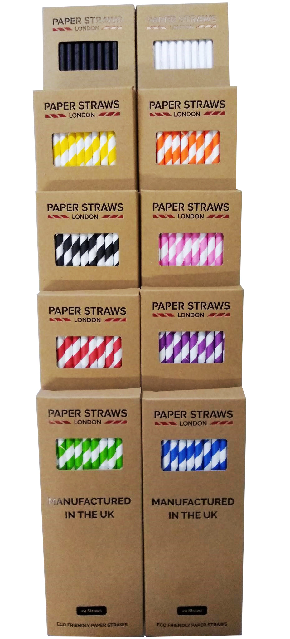 The Central Line - Red Stripe Paper Straw