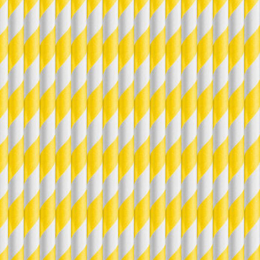 The Circle Line - Yellow Stripe Paper Straw